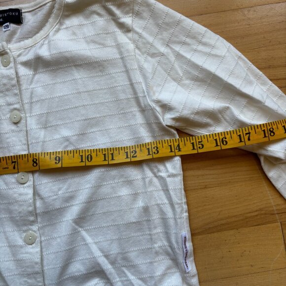 Kumikyoku FAM Girls White Knit Cardigan Sweater Size 120 (US 6) - Picture 3 of 11